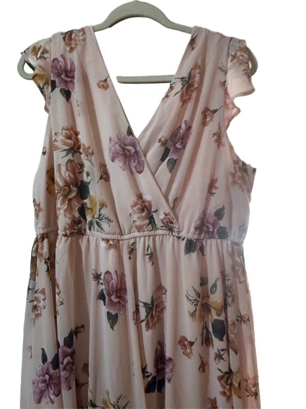 NWOT Torrid Plus Size Blush Floral HighLow Wrap Dress size 2X 18/20 🌸BRB SL 3 - Picture 8 of 10